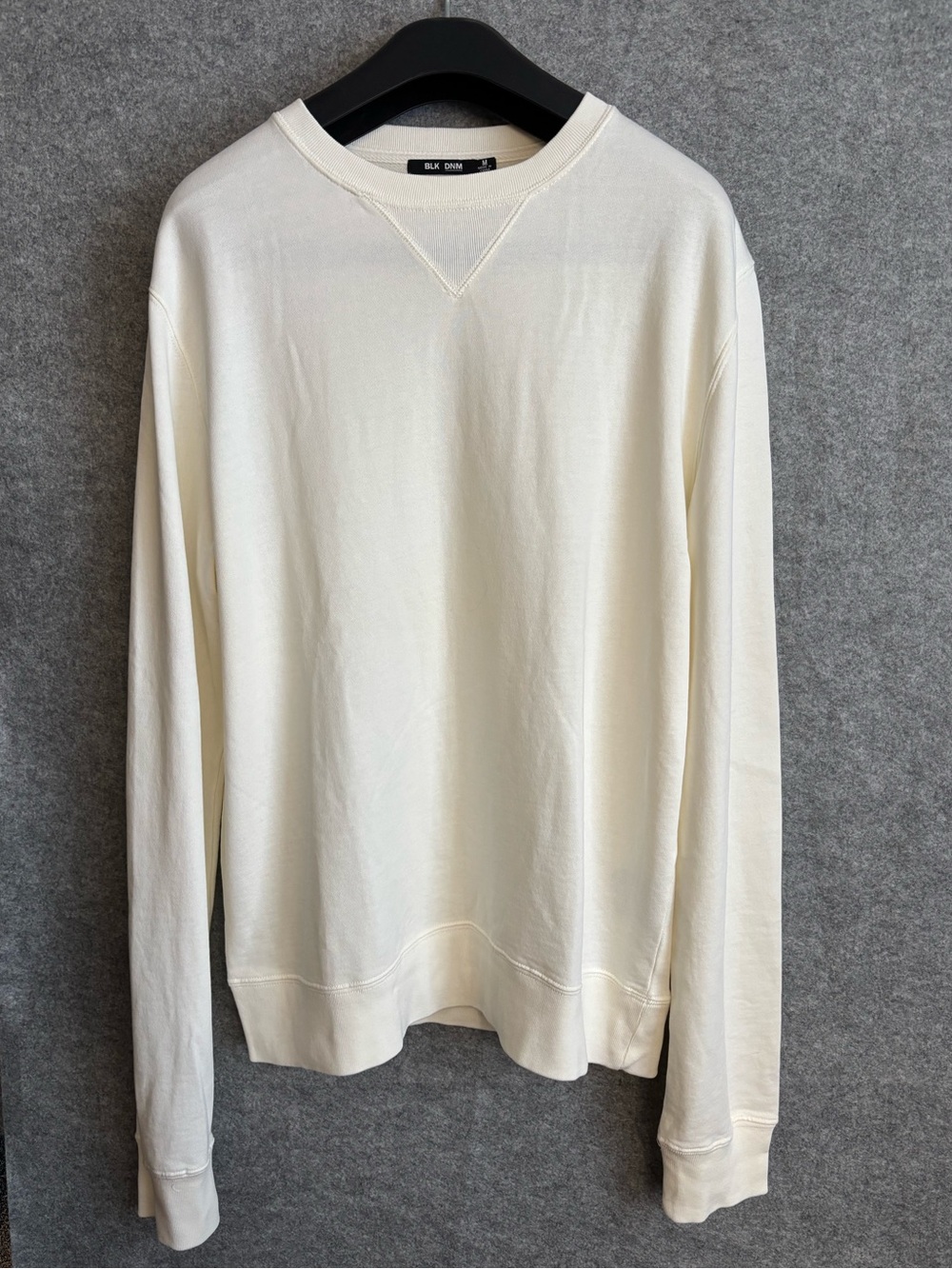 BLK DNM Off-White Crewneck Sweater